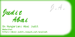 judit abai business card